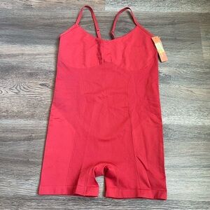 Women's Seamless Romper - Colsie Brilliant Red M